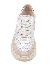 AUTRY SNEAKERS MEDALIST LOW IN PELLE COLORE BIANCO E BERRY