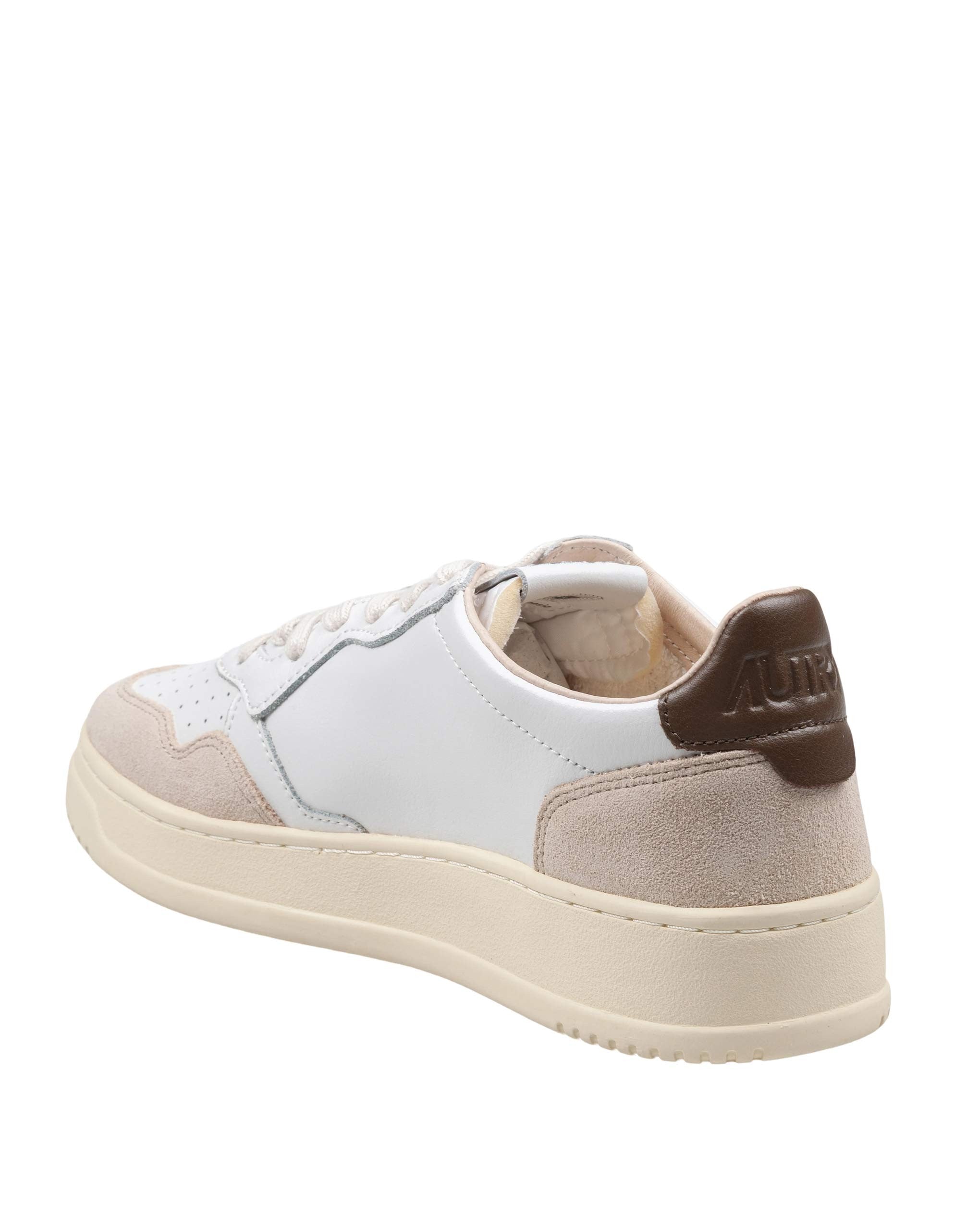 AUTRY SNEAKERS MEDALIST LOW IN PELLE COLORE BIANCO E BERRY