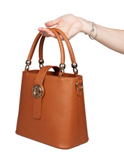 MARCO CASTELLI AGAPE CAMEL LEATHER HANDBAG