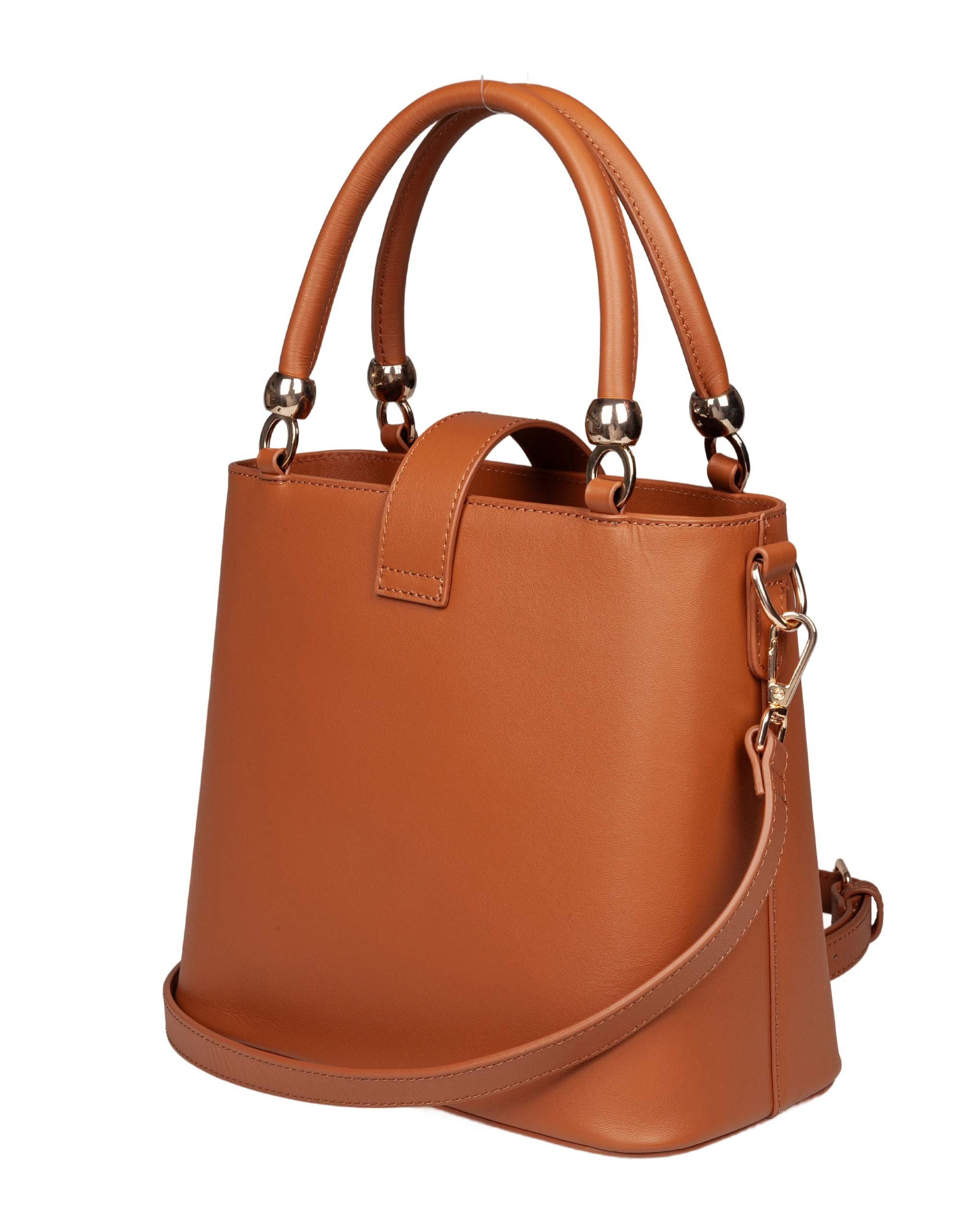 MARCO CASTELLI AGAPE CAMEL LEATHER HANDBAG