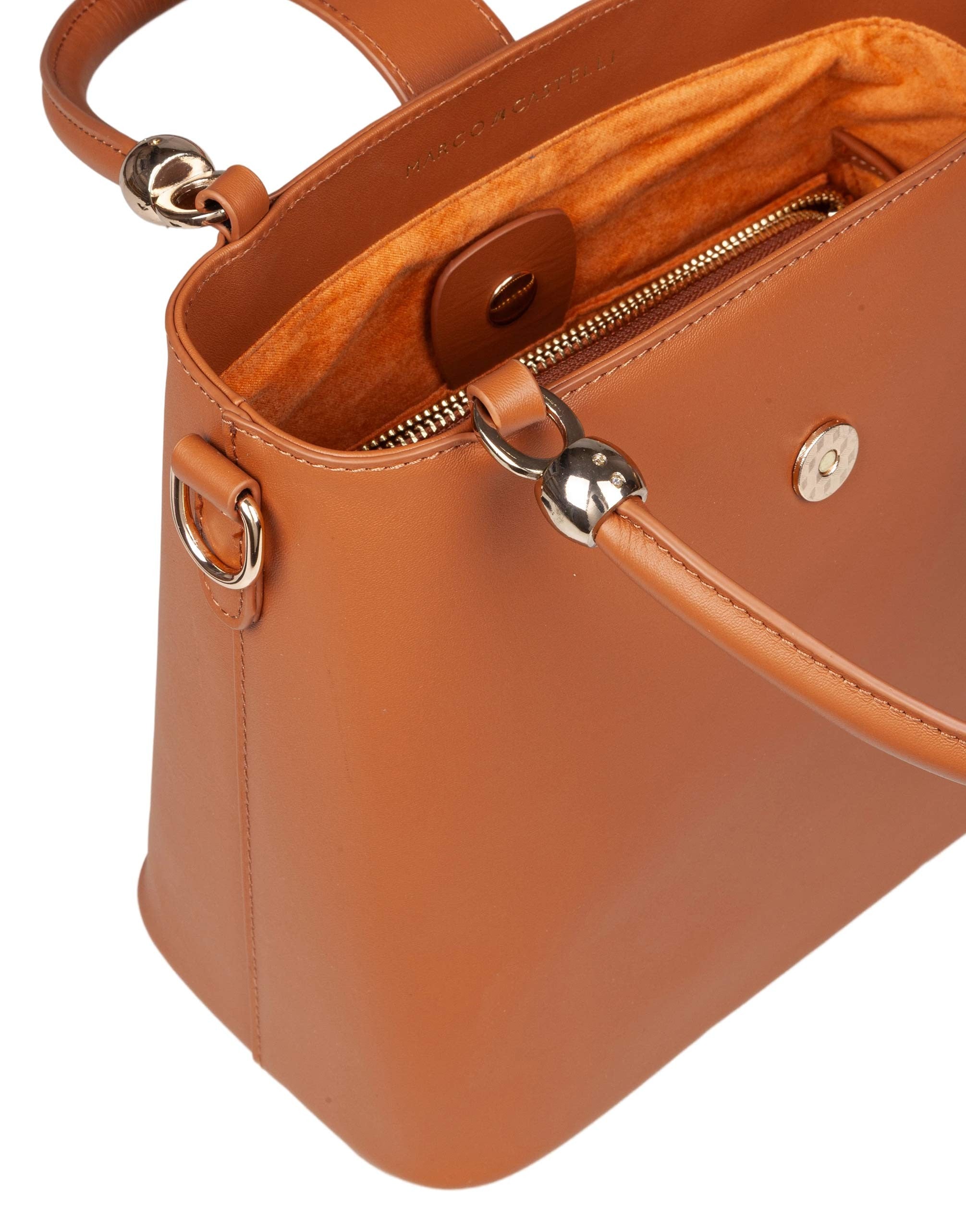 MARCO CASTELLI AGAPE CAMEL LEATHER HANDBAG