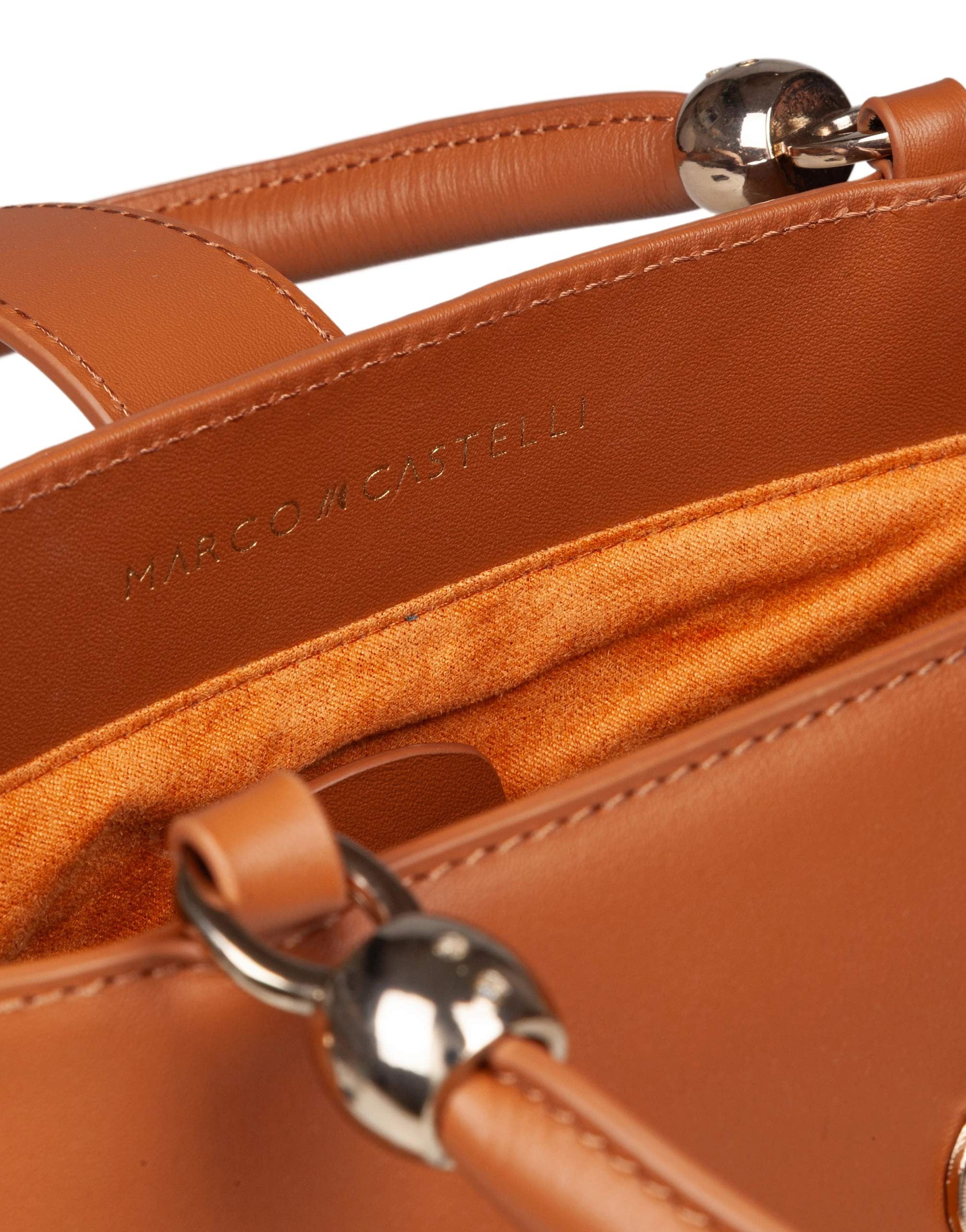MARCO CASTELLI AGAPE CAMEL LEATHER HANDBAG