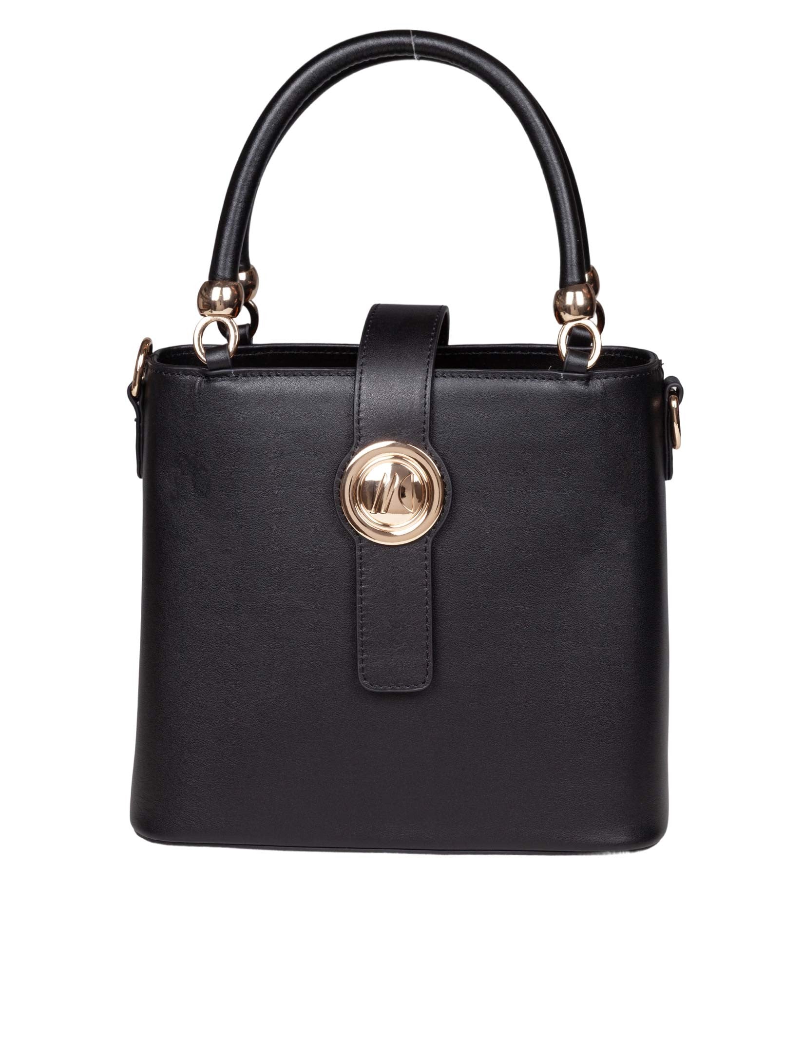 MARCO CASTELLI AGAPE LEATHER HANDBAG, BLACK