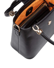 MARCO CASTELLI AGAPE LEATHER HANDBAG, BLACK