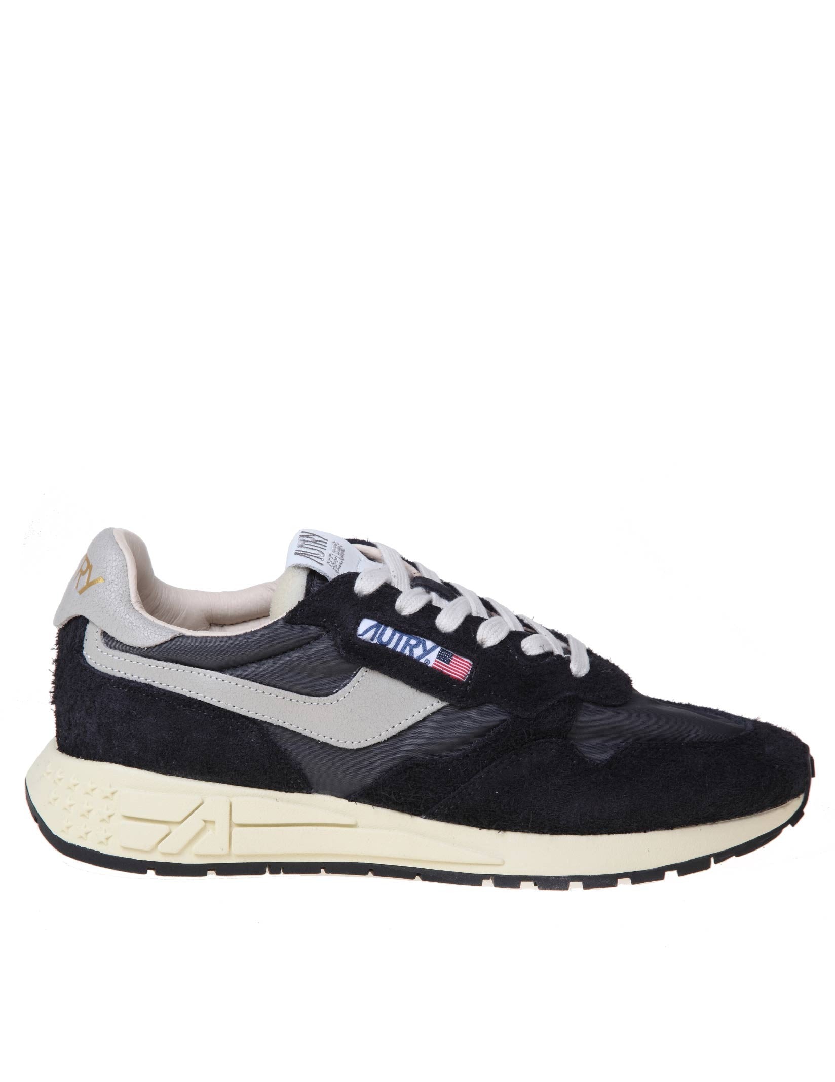 AUTRY SNEAKERS REELWIND LOW IN SUEDE E NYLON COLORE NERO/BIANC