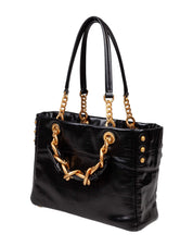 BALMAIN 1945 SOFT CABAS SMALL IN PELLE DI VITELLO COLORE NERO