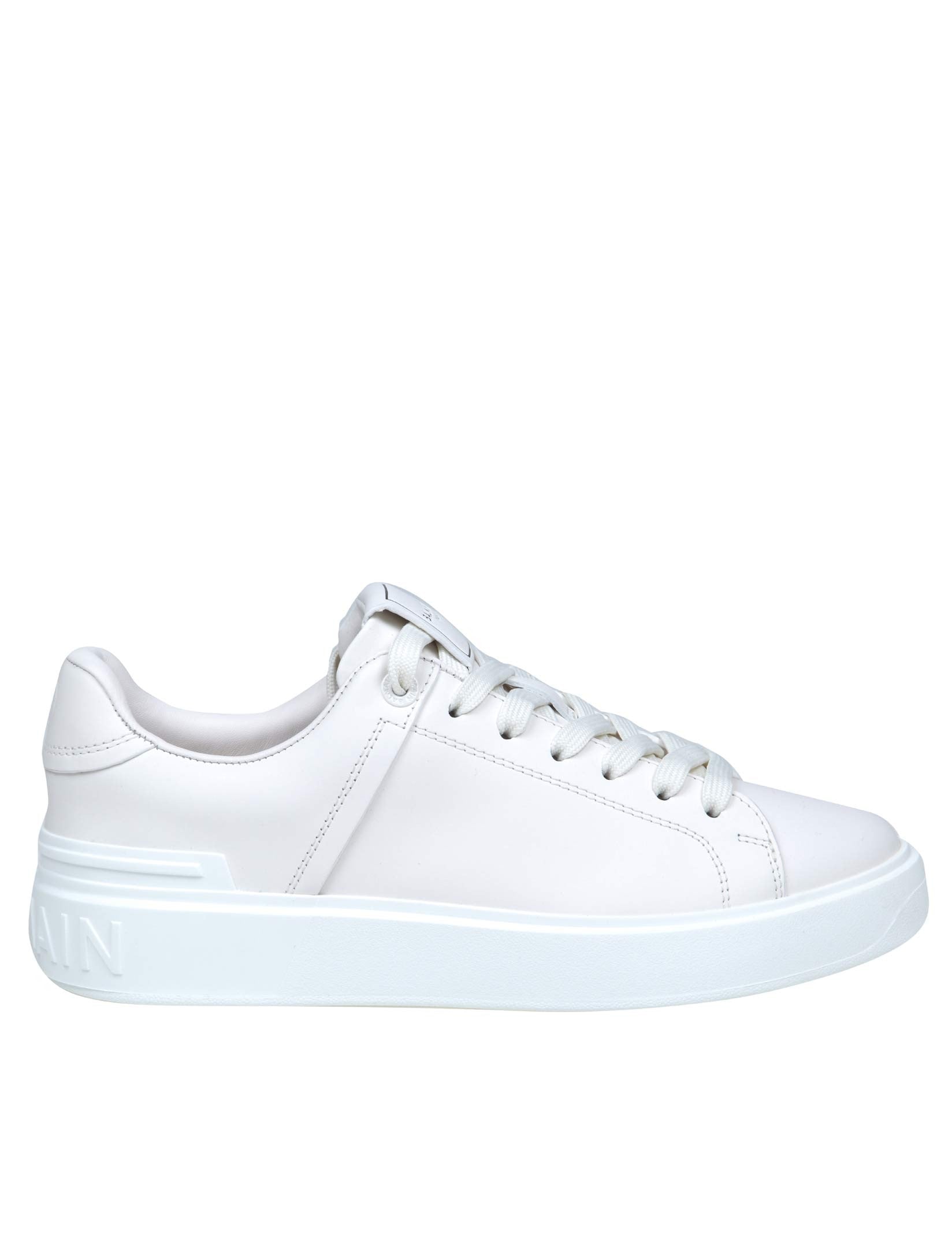 BALMAIN B COURT WHITE LEATHER SNEAKERS