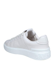 BALMAIN B COURT WHITE LEATHER SNEAKERS