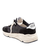 GOLDEN GOOSE SNEAKERS RUNNING SOLE IN CAMOSCIO COLORE NERO /BIANCO