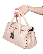 ZANELLATO DOTTA CENTAURO S HAMMERED LEATHER BAG, PINK