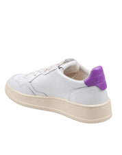AUTRY SNEAKERS MEDALIST LOW IN PELLE COLORE BIANCO E BERRY
