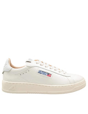 AUTRY DALLAS LOW LEATHER SNEAKERS, CREAM WHITE