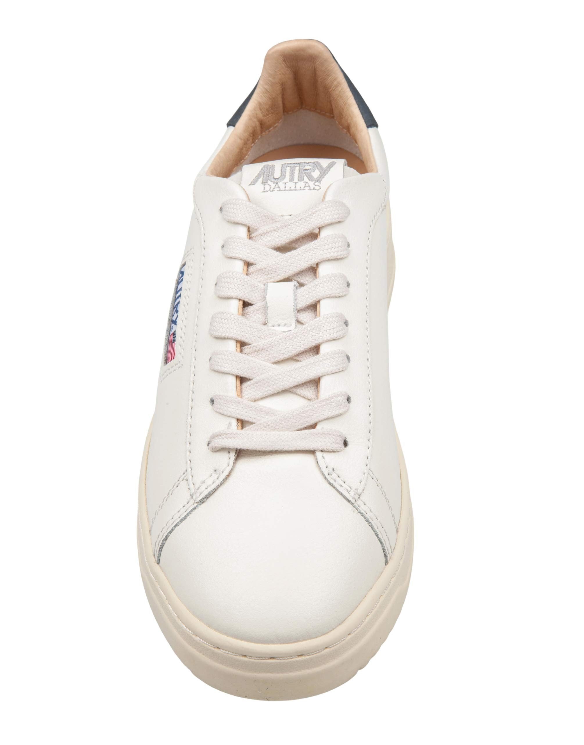 AUTRY SNEAKERS DALLAS LOW IN PELLE COLORE BIANCO CREMA E BLU