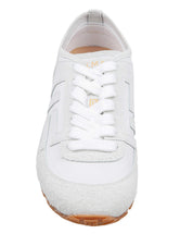BALMAIN RACER 45 SUEDE SNEAKERS, WHITE