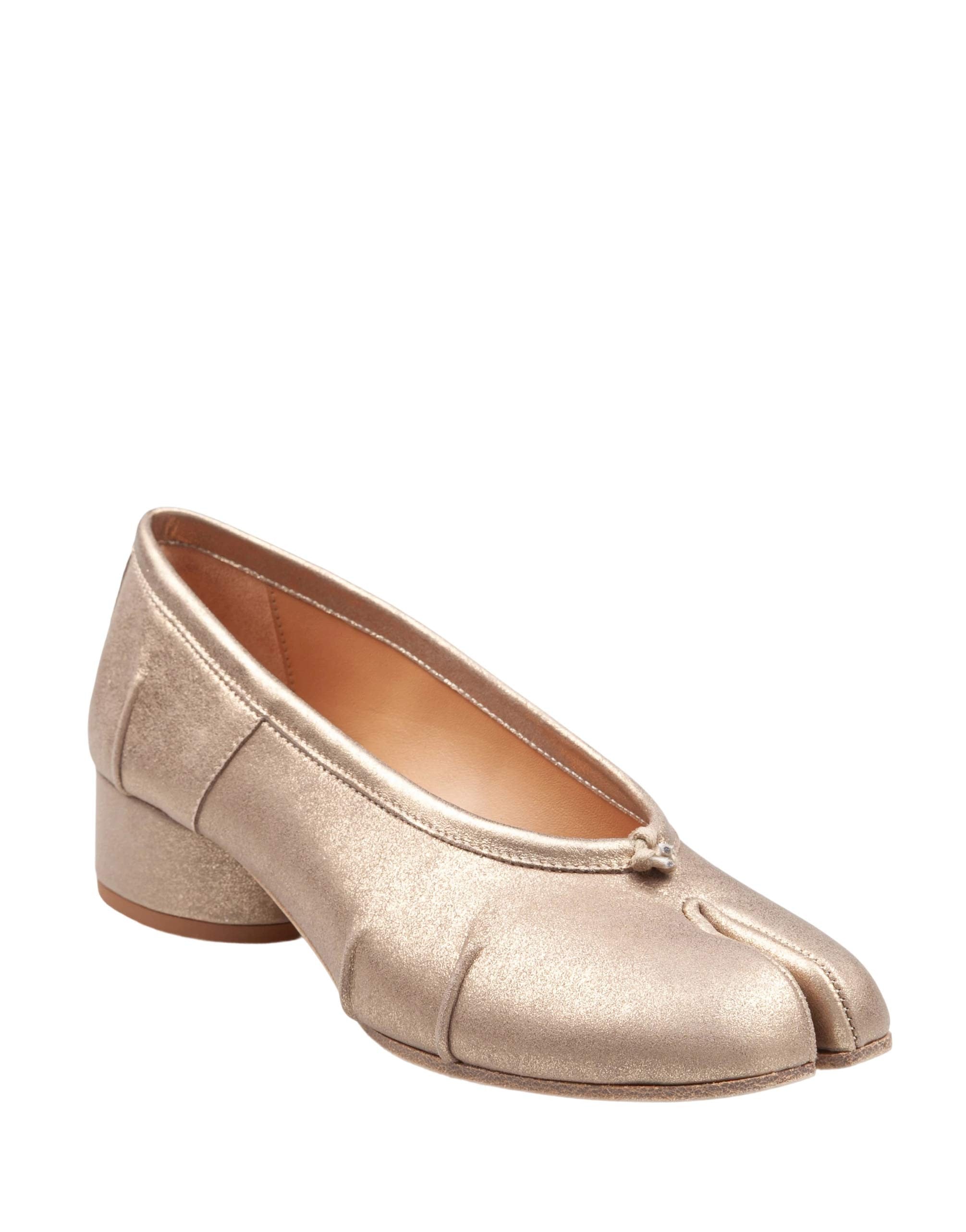 MAISON MARGIELA BALLERINA TABI IN PELLE METALLIZZATA COLORE ORO