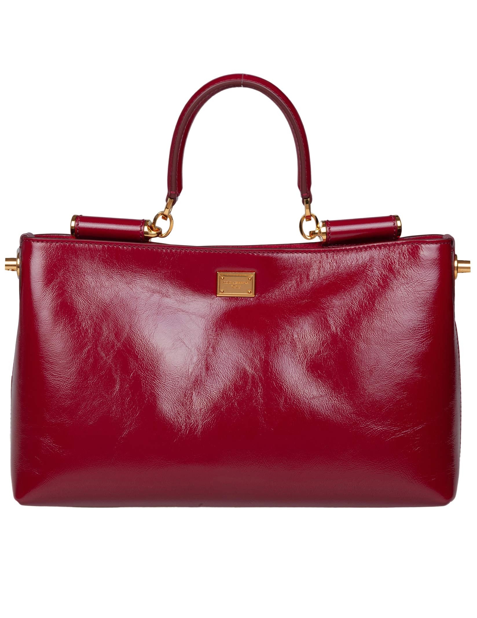 VITTORIA CALFSKIN HANDBAG, DARK RED