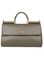 DOLCE & GABBANA VINTAGE MY SICILY CARAMEL LEATHER BAG