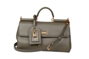 DOLCE & GABBANA VINTAGE MY SICILY CARAMEL LEATHER BAG