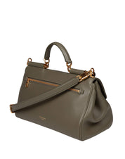 DOLCE & GABBANA VINTAGE MY SICILY CARAMEL LEATHER BAG