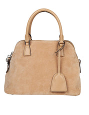 MAISON MARGIELA BORSA A MANO 5AC SOFT MINI IN PELLE SCAMOSCIATA COLORE NATURALE