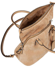 MAISON MARGIELA BORSA A MANO 5AC SOFT MINI IN PELLE SCAMOSCIATA COLORE NATURALE