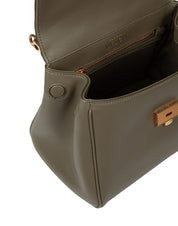 DOLCE & GABBANA MY SICILY LEATHER HANDBAG IN GREEN