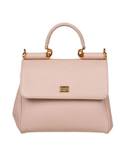 DOLCE & GABBANA MY SICILY HANDBAG IN NUDE LEATHER