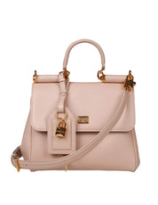 DOLCE & GABBANA MY SICILY HANDBAG IN NUDE LEATHER