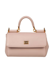 DOLCE E GABBANA BORSA A MANO SICILY IN PELLE COLORE NUDO