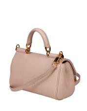 DOLCE E GABBANA BORSA A MANO SICILY IN PELLE COLORE NUDO