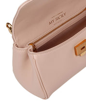 DOLCE E GABBANA BORSA A MANO SICILY IN PELLE COLORE NUDO