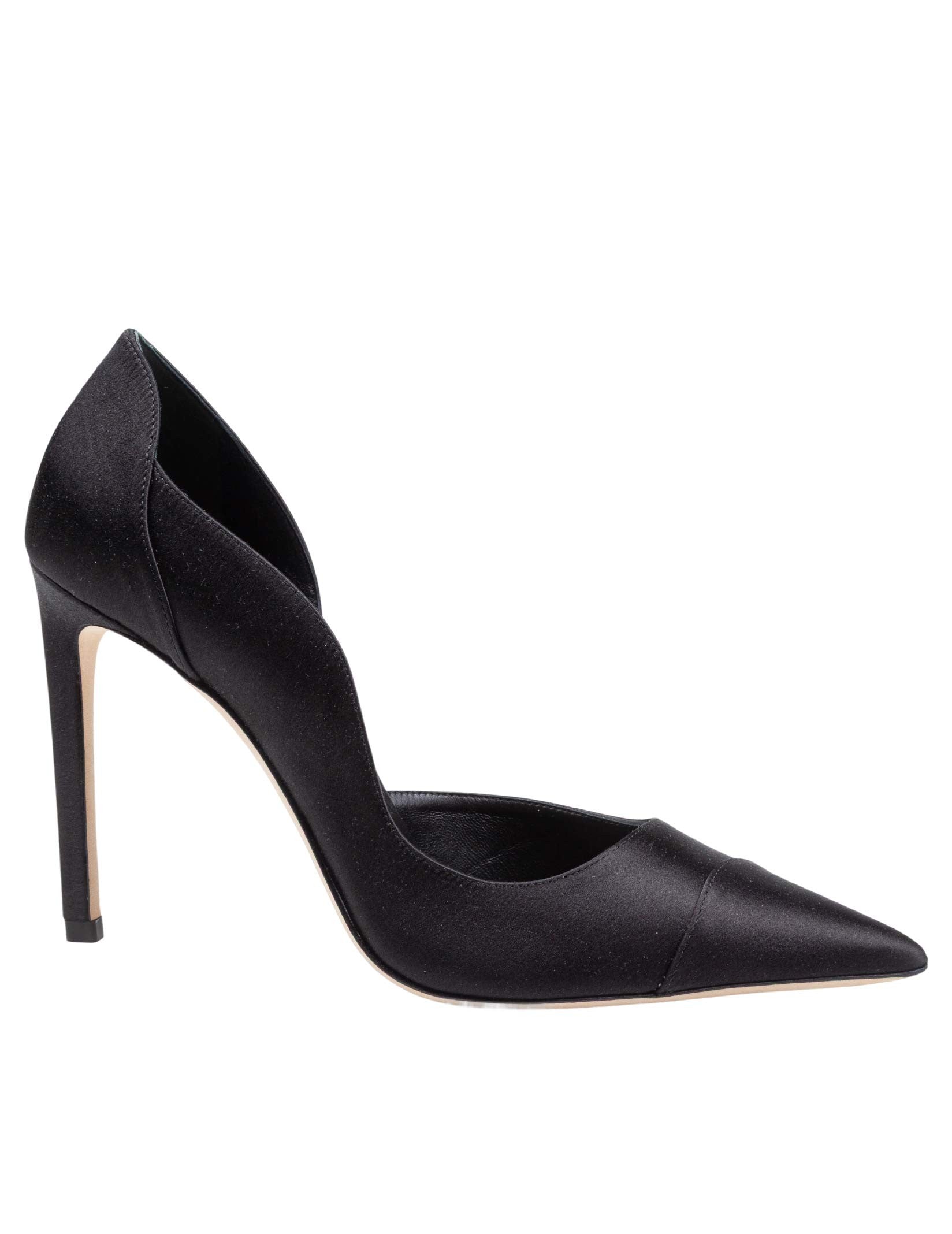 JIMMY CHOO BRIGITTE 100 STA SATIN PUMP, BLACK