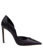JIMMY CHOO BRIGITTE 100 STA SATIN PUMP, BLACK