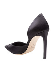 JIMMY CHOO BRIGITTE 100 STA SATIN PUMP, BLACK