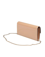 JIMMY CHOO EMMIE PAT PATENT LEATHER CLUTCH, COLOR CHAI