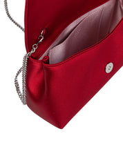 JIMMY CHOO MINI SOFT BOW BAG IN BLACK RUBY WITH CRYSTAL-DECORATED BOW
