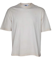 GOLDEN GOOSE VINTAGE COTTON T-SHIRT WITH APPLIQUED MICRO STUDS