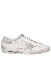 GOLDEN GOOSE SUPER STAR IN WHITE/GREY LEATHER