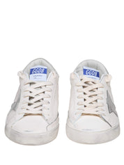 GOLDEN GOOSE SUPER STAR IN WHITE/GREY LEATHER