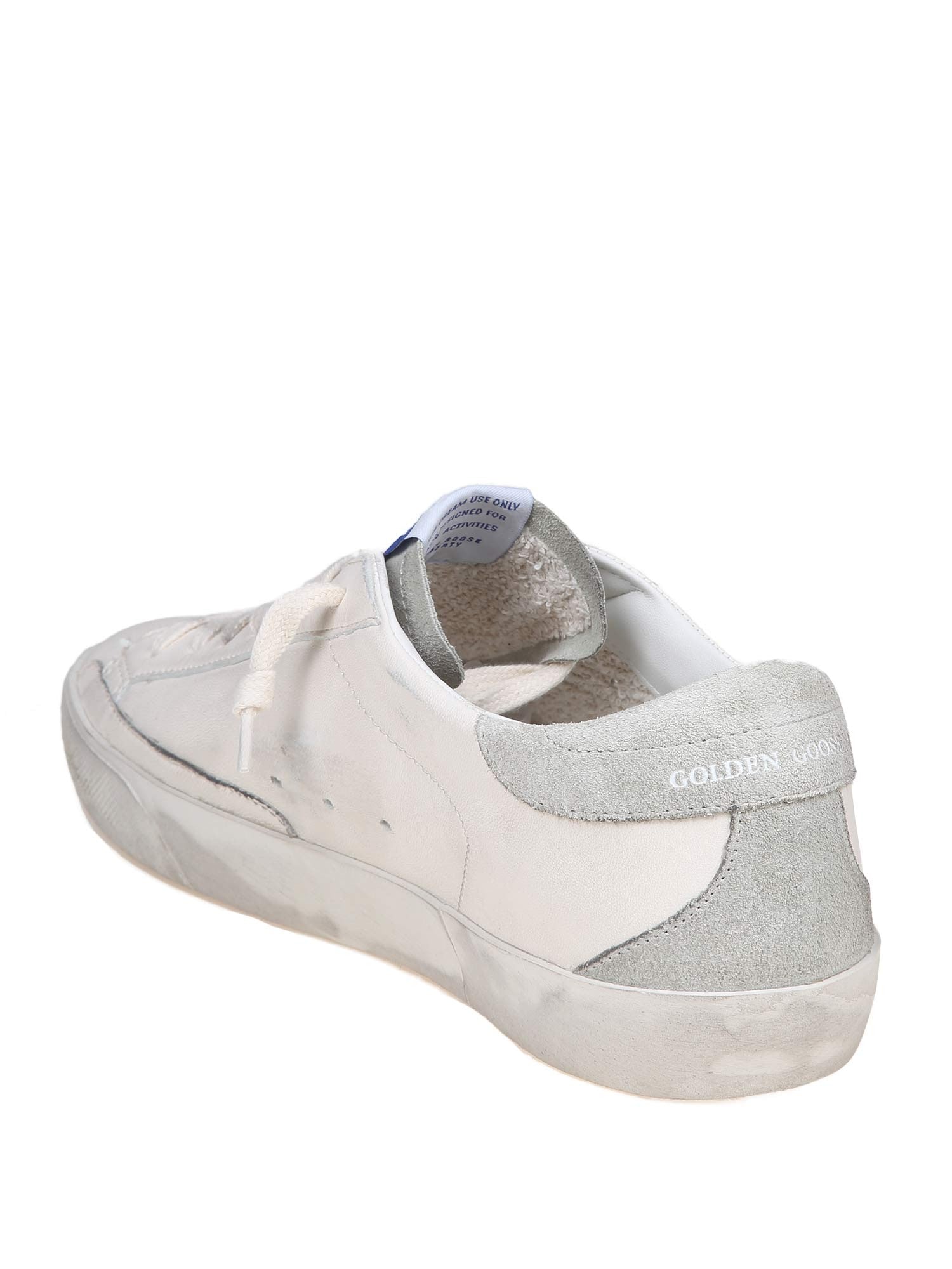GOLDEN GOOSE SUPER STAR IN WHITE/GREY LEATHER