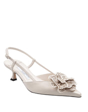 JIMMY CHOO MILK COLOR NAPPA SLINGBACK 50