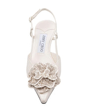 JIMMY CHOO MILK COLOR NAPPA SLINGBACK 50