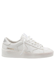 GOLDEN GOOSE STARDAN WHITE LEATHER SNEAKERS