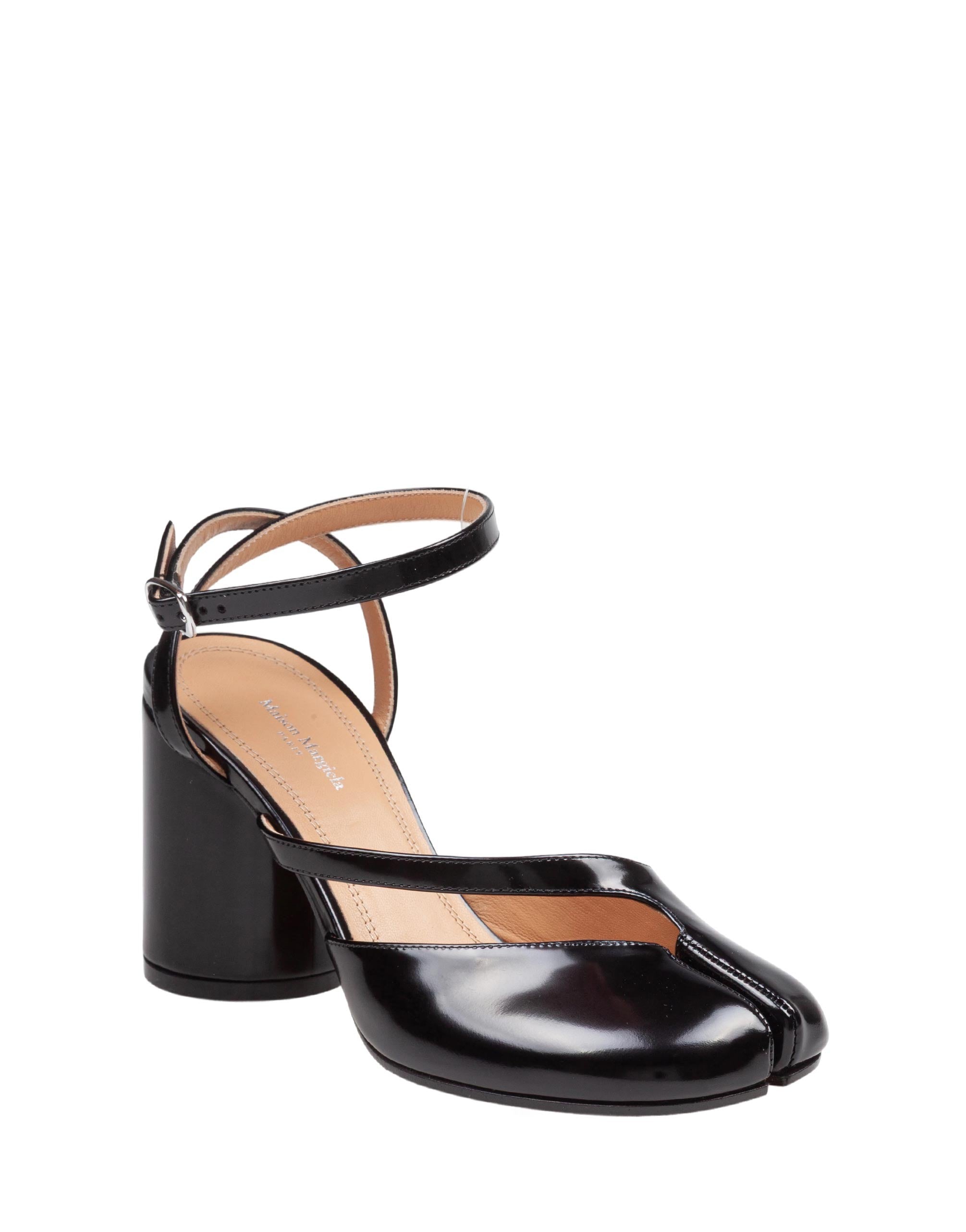 MAISON MARGIELA PUMP TABI 80MM IN BLACK LEATHER