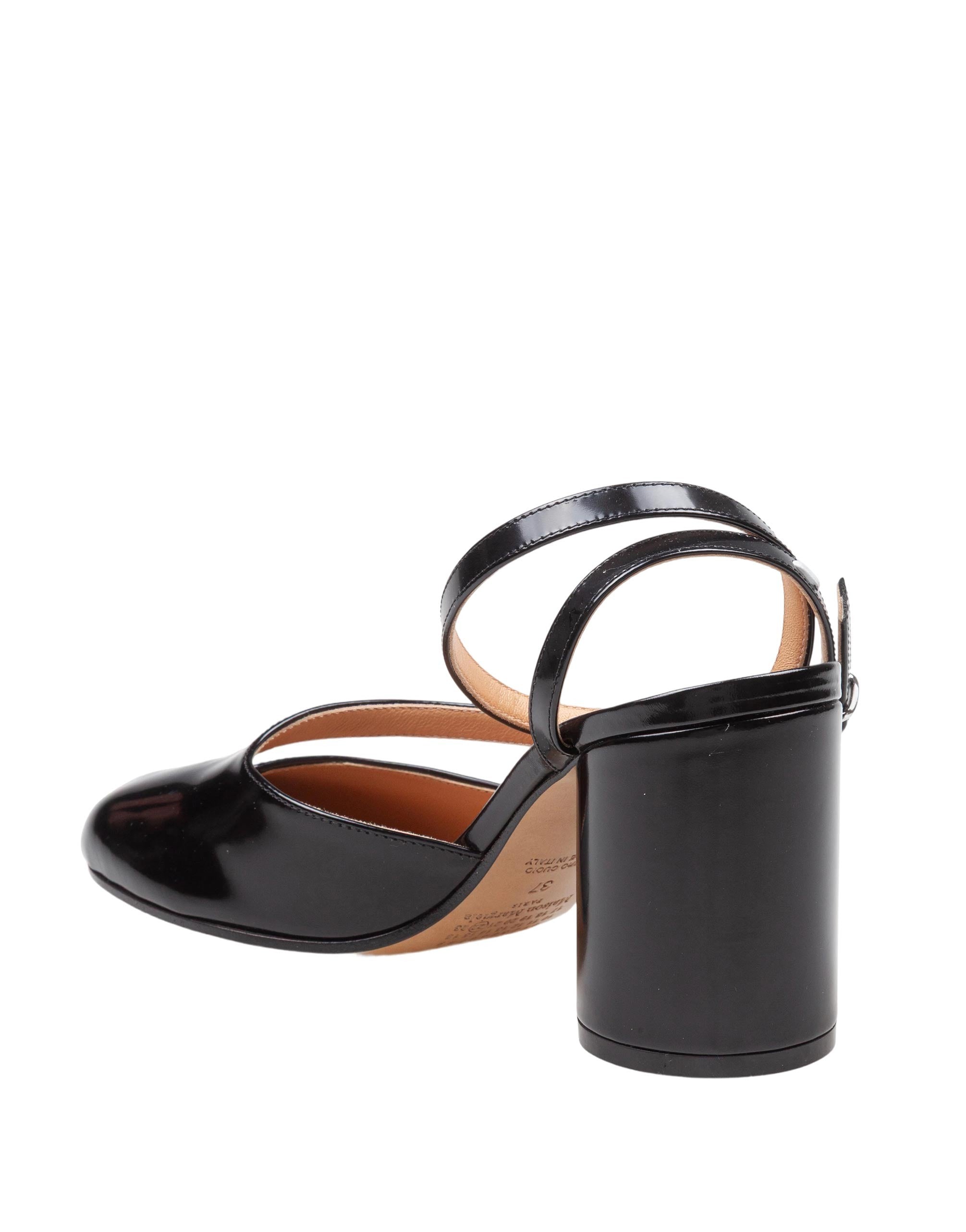 MAISON MARGIELA PUMP TABI 80MM IN BLACK LEATHER