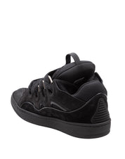 LANVIN CURB SNEAKERS IN CAMOSCIO COLORE NERO