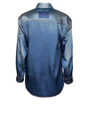 GOLDEN GOOSE CAMICIA JOURNEY FLUIDA EFFETTO DENIM