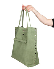 ZANELLATO AMORETTO M LEATHER TOTE BAG, GREEN