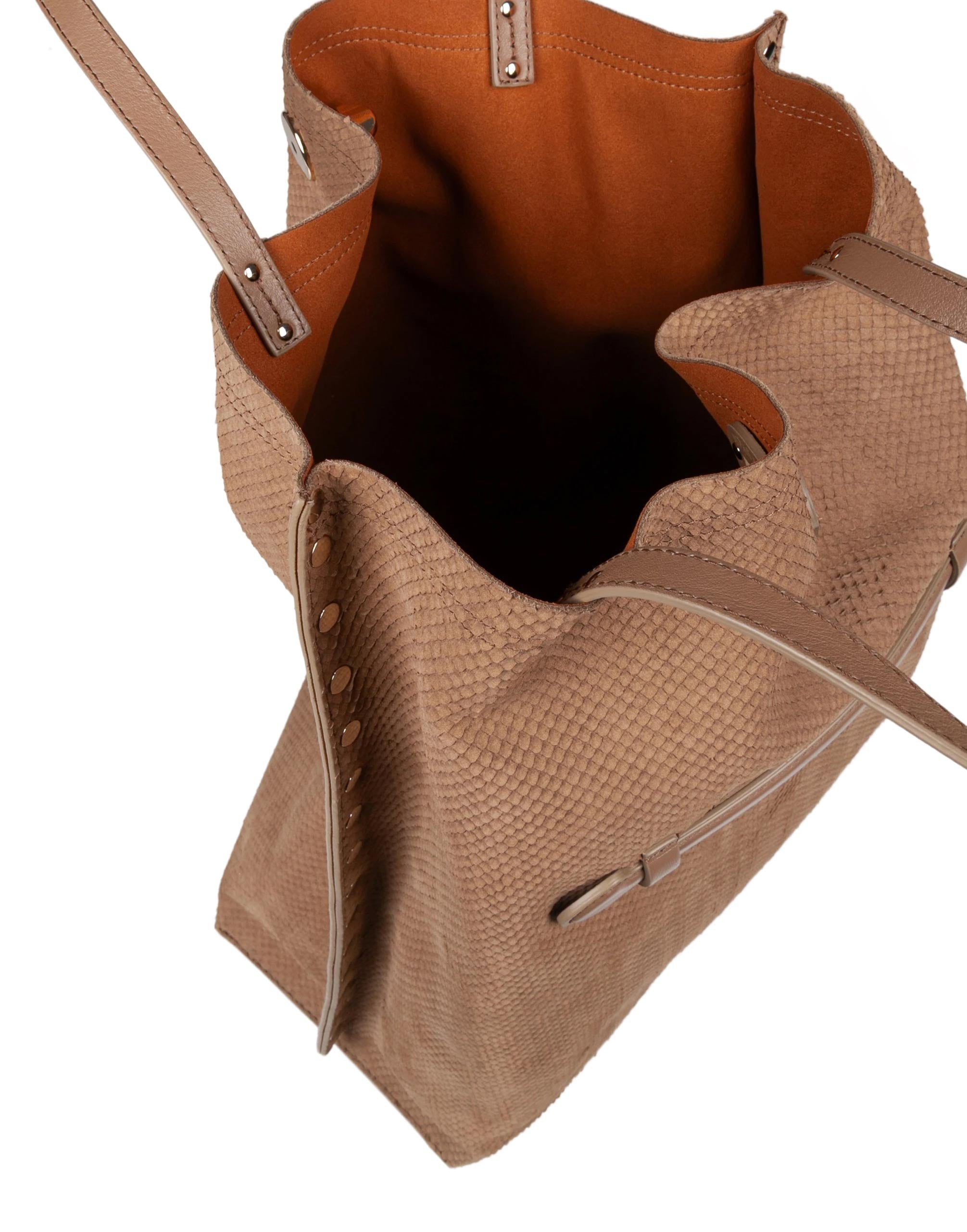 ZANELLATO AMORETTO M LEATHER TOTE BAG, BEIGE