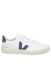 VEJA CAMPO CHROMEFREE IN PELLE COLORE BIANCO/BLU